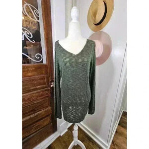 Cloudchaser Women's Size L Green Knit Sweater